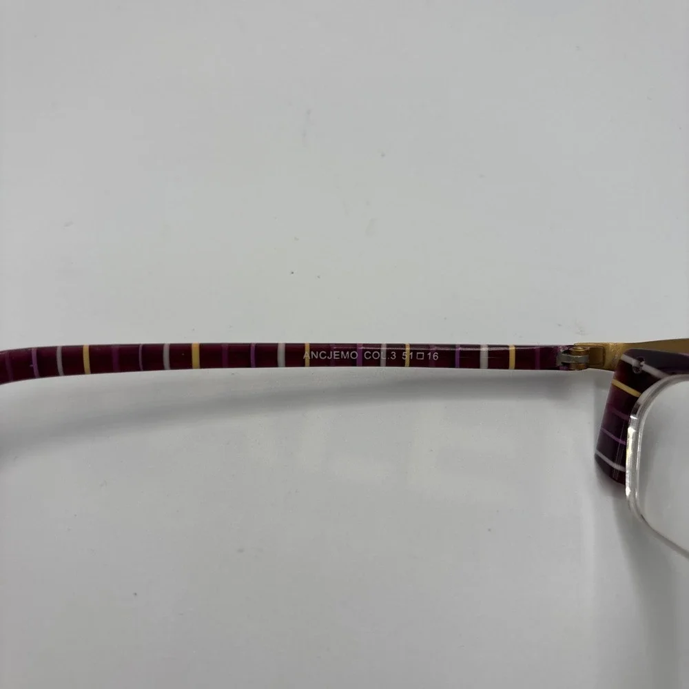 La Matta Italy ANCJEMO COL.3 51-16-135 Purple/Gold Eyeglasses Frame #D171